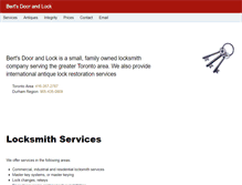 Tablet Screenshot of locks.bertelsen.ca